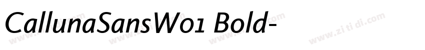 CallunaSansW01 Bold字体转换 CallunaSansW01 Bold字体转换